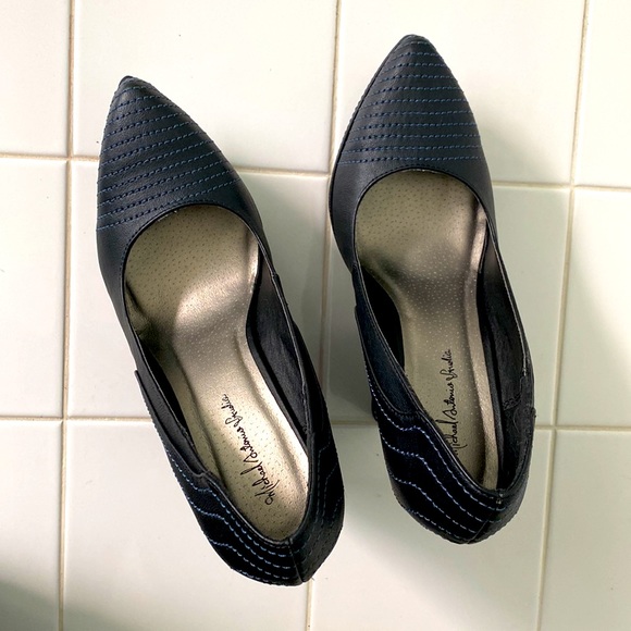 NEW MIchael Antonio Studio Lisandro black size 10 platform stiletto wedge heels - Picture 2 of 9